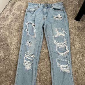 Ripped mom jeans